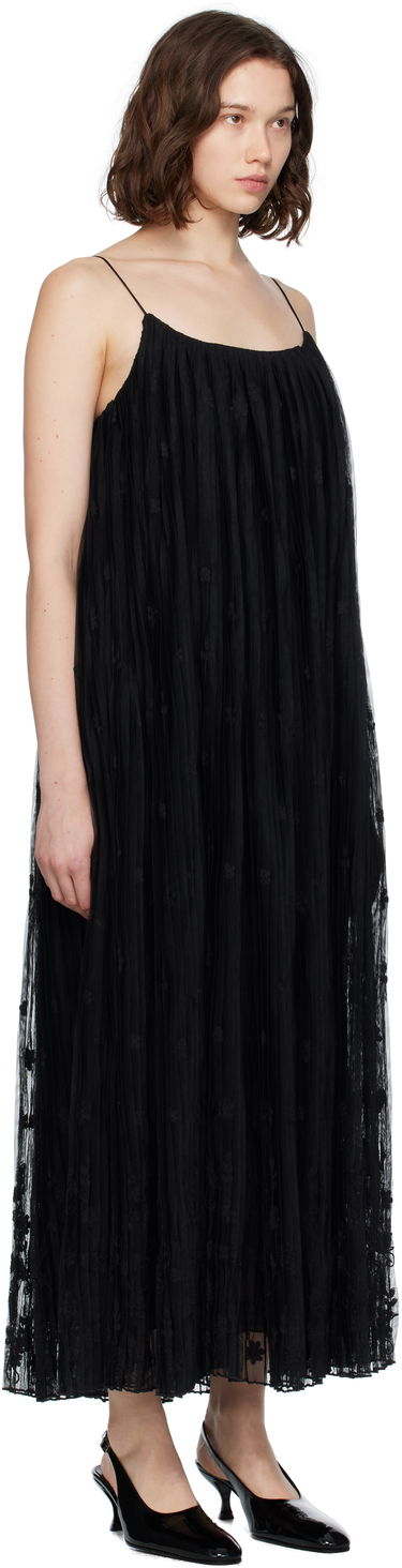 Kjole TOTEME TOTEME Floral Tulle Midi Dress Sort | 253-WRD0211-FB0431, 1