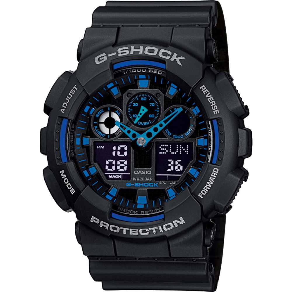 Ur CASIO G-Shock GA-100-1A2ER Sort | GA-100-1A2ER, 0