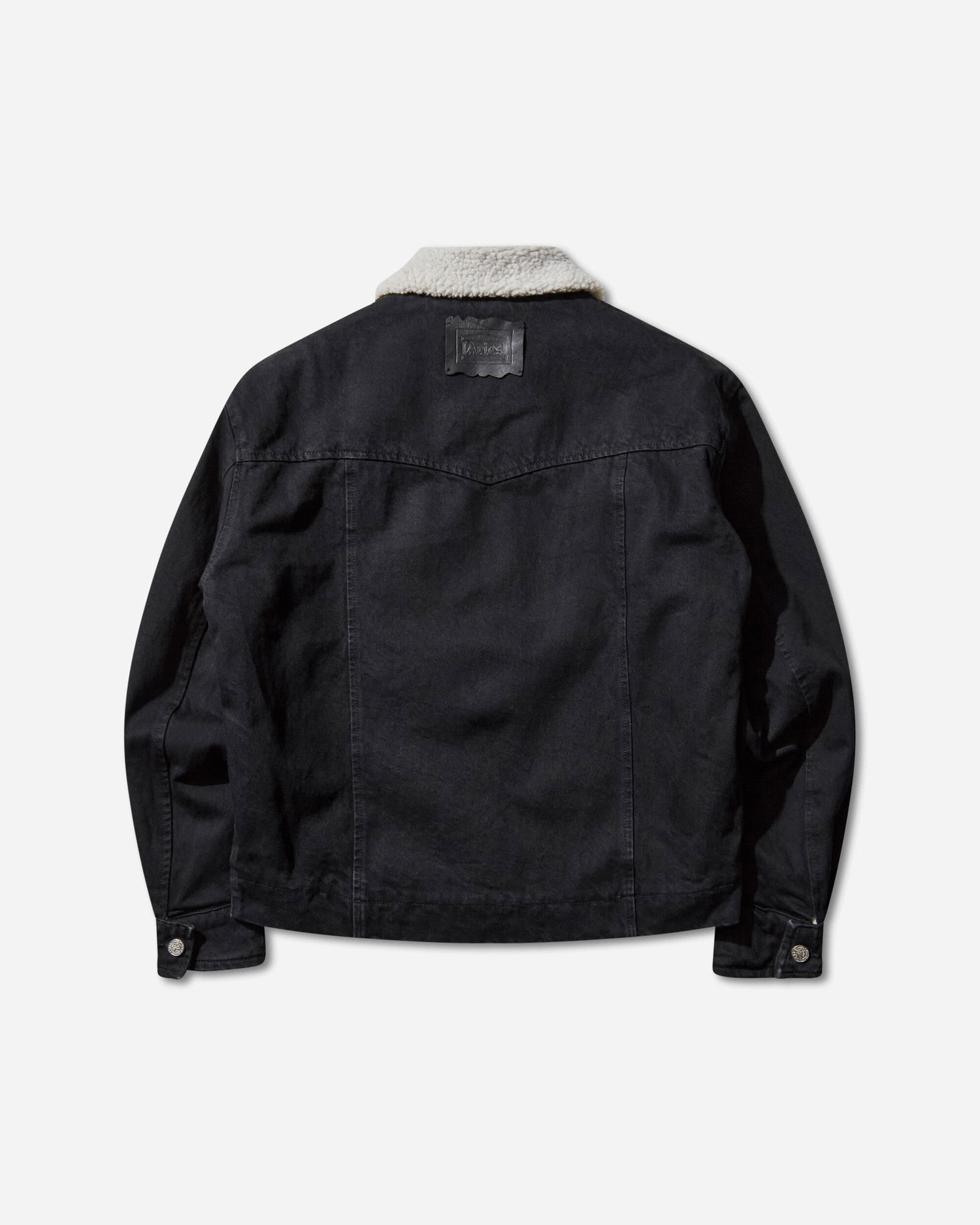 Frakker Aries Sherpa Denim Car Coat Sort | AR7120004 Black, 0