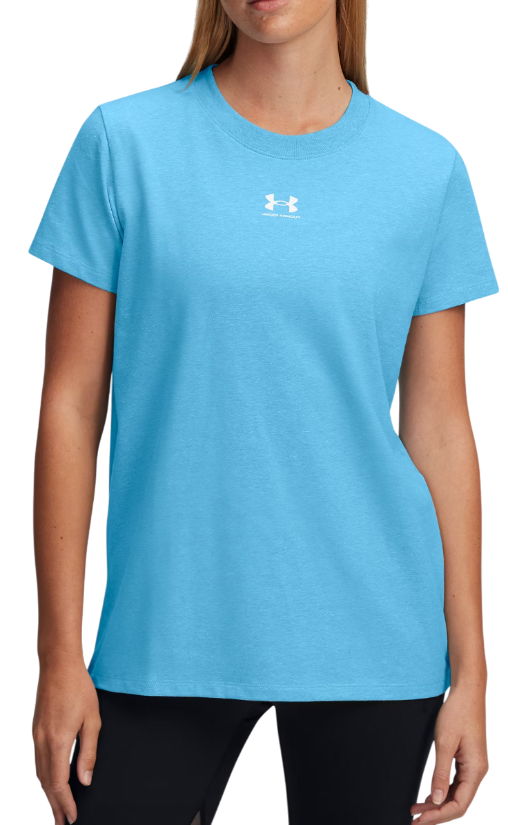 T-shirt Under Armour Under Armour Rival Core Short Sleeve T-Shirt Blå | 1383648-453