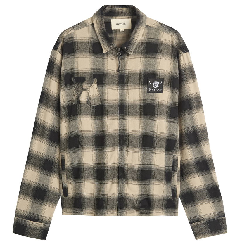 Skjorte Heresy Fog Zip Shirt Beige | HAW25-CS02