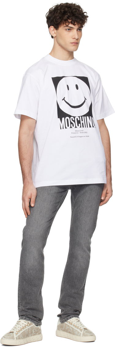 T-shirt Moschino Moschino Smiley Graphic T-Shirt Hvid | 251ZZJ072302411001, 3