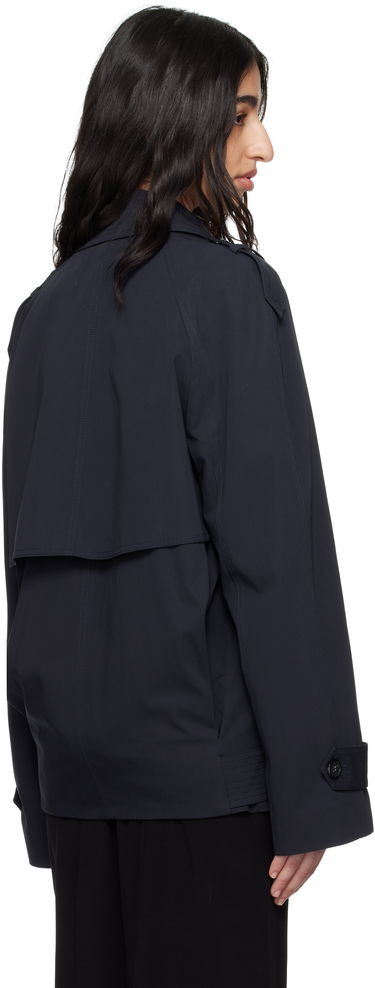 Trenchcoat TOTEME TOTEME Short Trench Jacket Mørkeblå | 252-WRO0174-FB0379, 2
