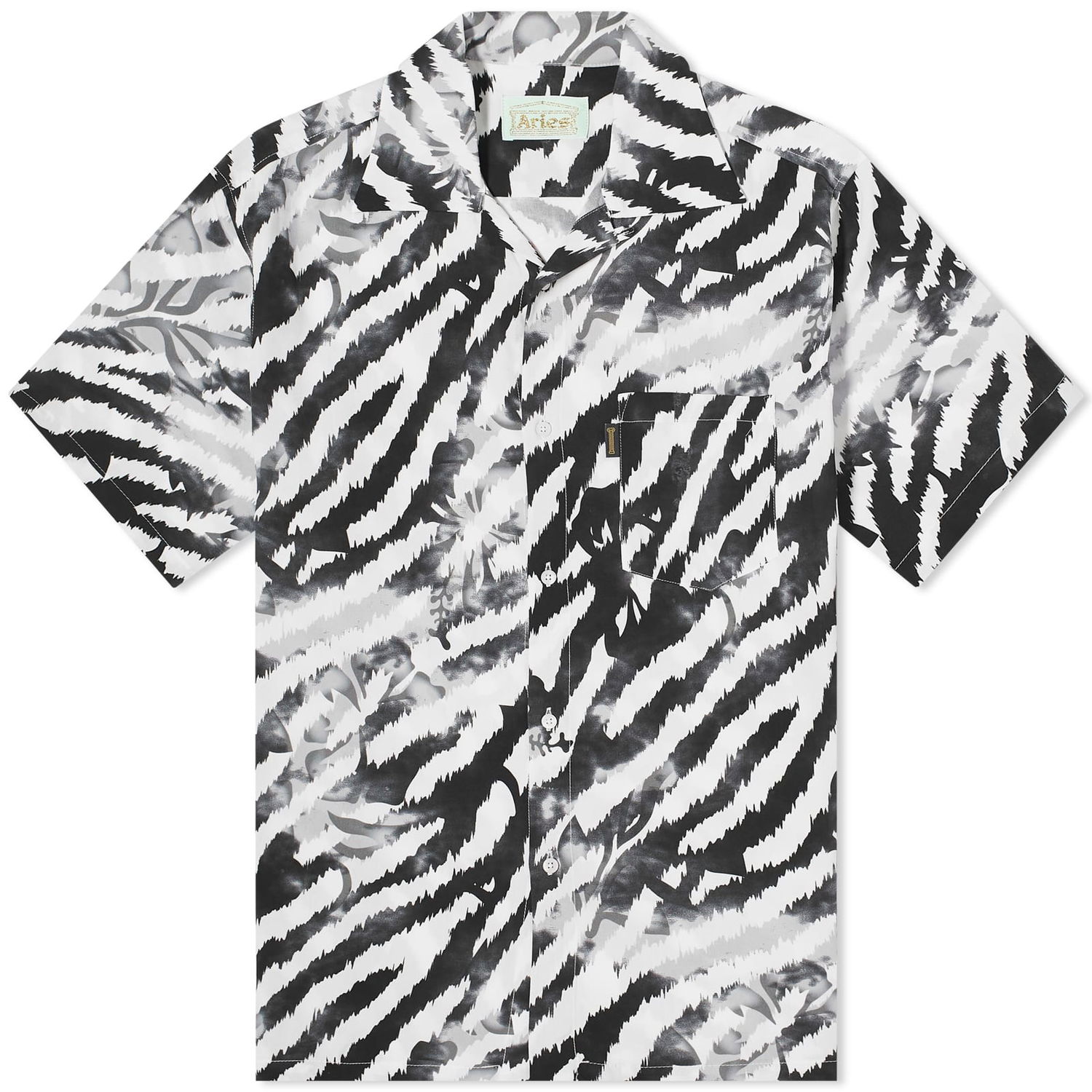Skjorte Aries Hibiscus Vacation Sort | SUAR40108-MLT, 0