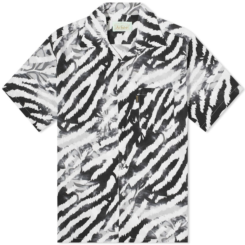 Skjorte Aries Hibiscus Vacation Sort | SUAR40108-MLT