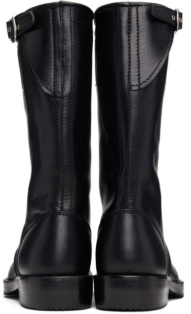 Sneakers og sko Dries Van Noten Dries Van Noten Leather Biker Boots Sort | 252-021700-105, 1