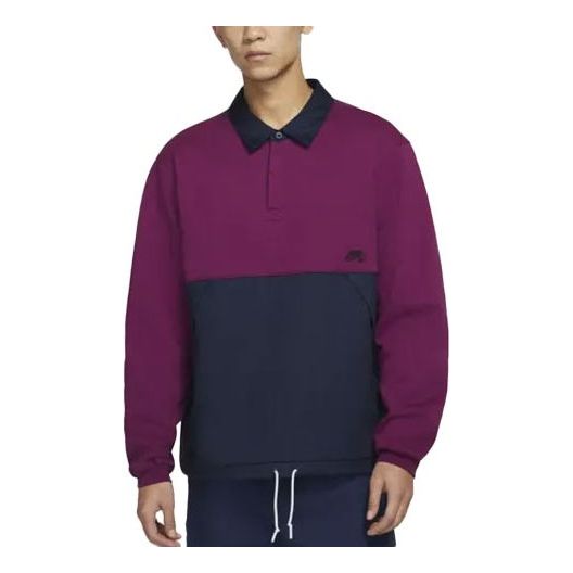 Polo skjorte Nike Colorblock Fleece Polo Lilla | DJ6082-610