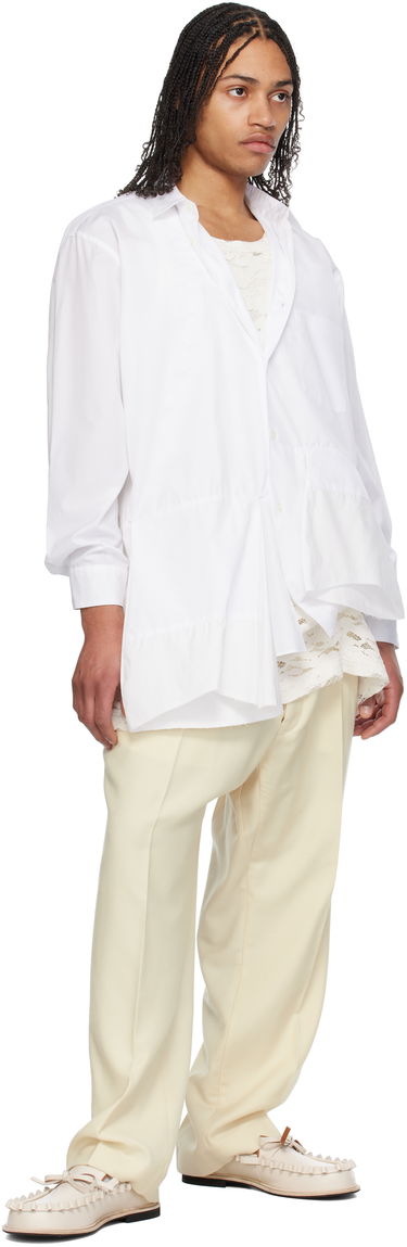 Skjorte Comme des Garçons Homme Plus Layered Cotton Cloth Shirt Hvid | PO-B024-051, 3