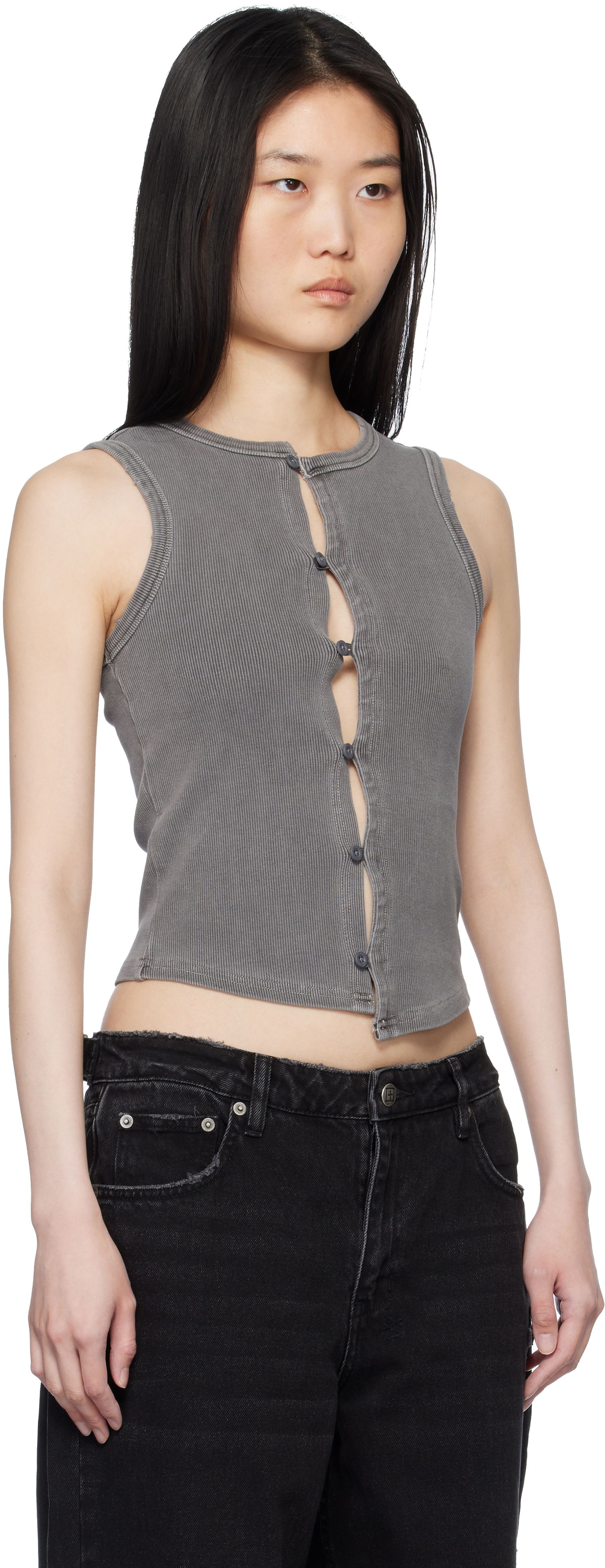 Tanktop Ksubi Ksubi Syndicate Xtra Rework Tank Top Grå | WPS25SI002, 1
