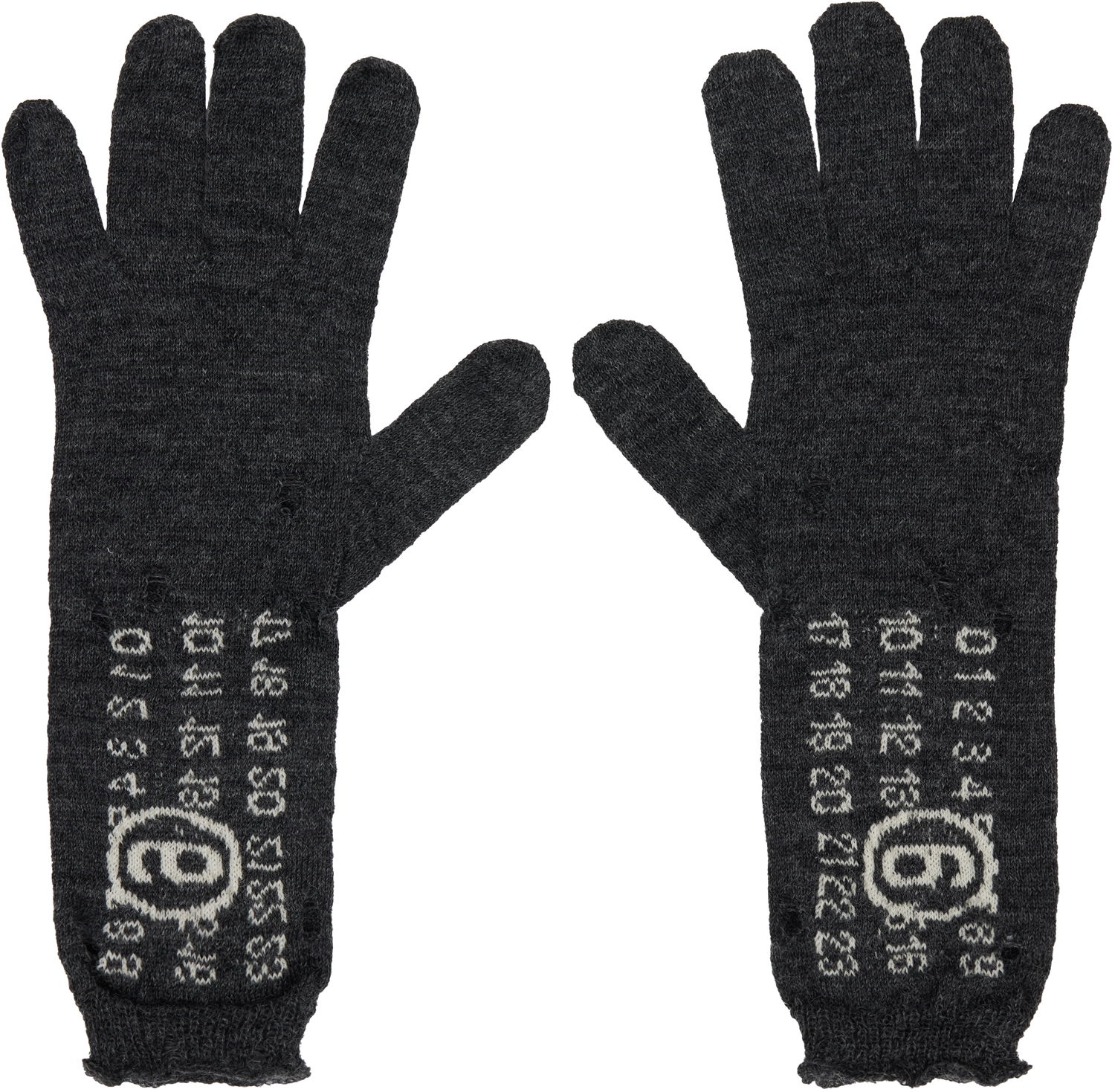 Handsker Maison Margiela MM6 Maison Margiela Wool Knit Gloves Grå | S52TS0043 M13135, 0