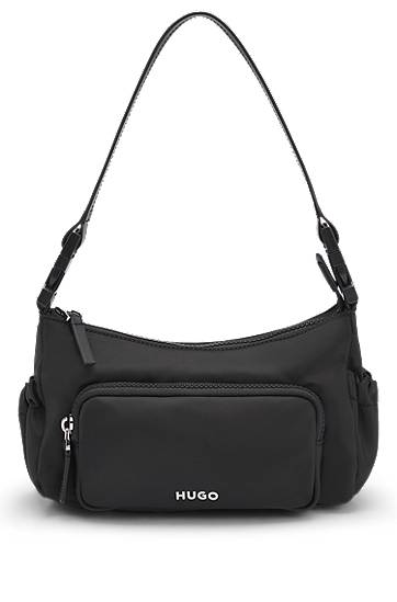 Skuldertaske BOSS HUGO Smooth Twill Shoulder Bag with Interchangeable Strap Sort | 50547092