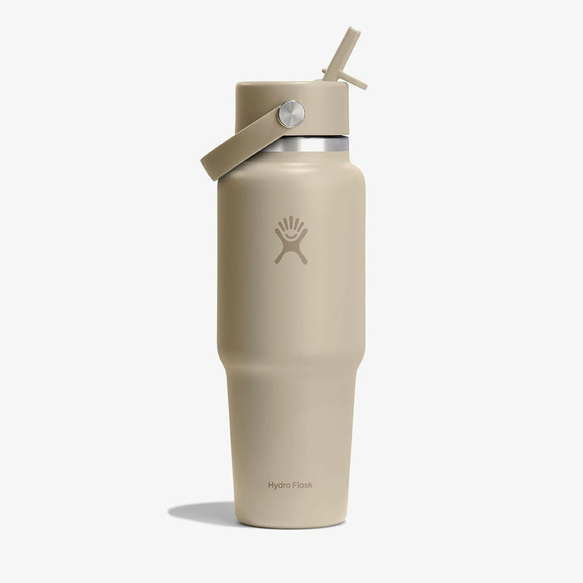 Drikkeflaske Hydro Flask 946ml Wide Flex Straw Travel Bottle Universal Beige | WT32CFS114