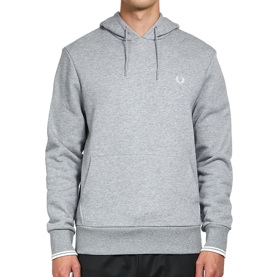 Sweatshirt Fred Perry Tipped Hooded Sweatshirt Grå | M2643-R49, 0