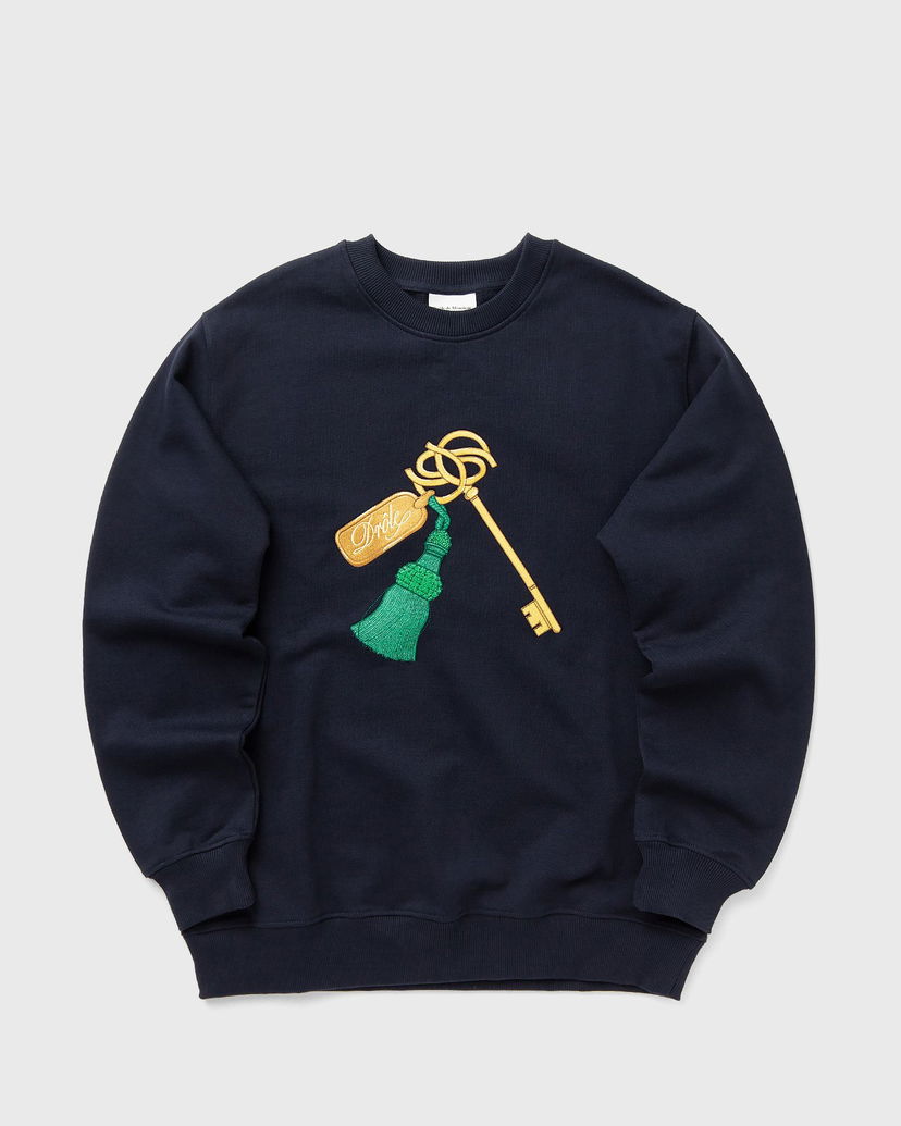 Sweatshirt Drôle de Monsieur Key Sweatshirt Mørkeblå | H-SW173-CO127-NY