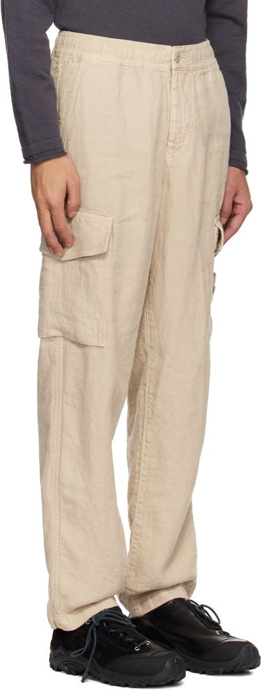 Cargo bukser Stone Island Stone Island Diagonal Linen Cargo Pants Beige | K1S15 3100029 S00F8, 1
