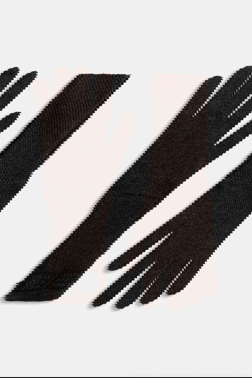 Handsker Maison Margiela MM6 Maison Margiela Long Knitted Wool Blend Gloves Brun | S62TS0078.M13198.144, 0