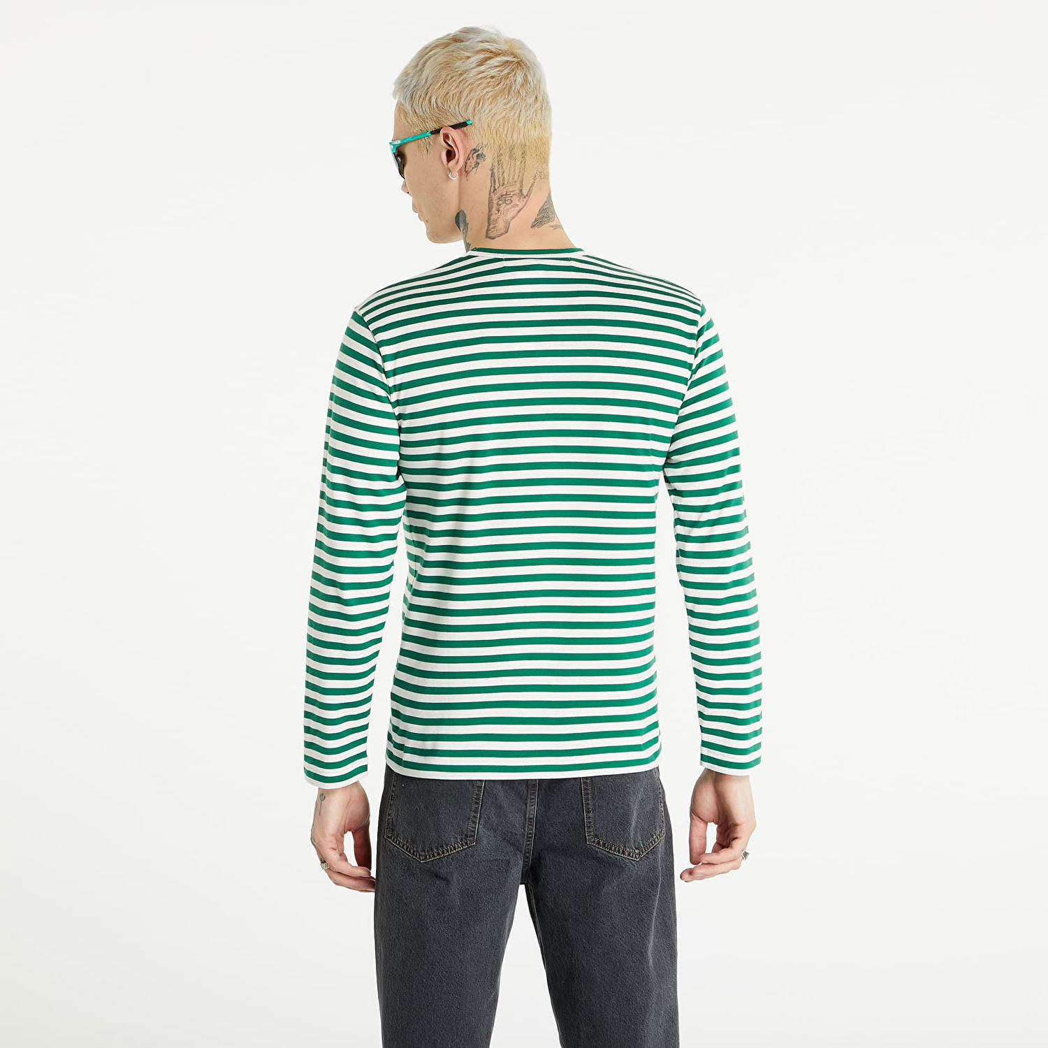 T-shirt Comme des Garçons PLAY Long Sleeve Tee Grøn | AZT164 green, 1