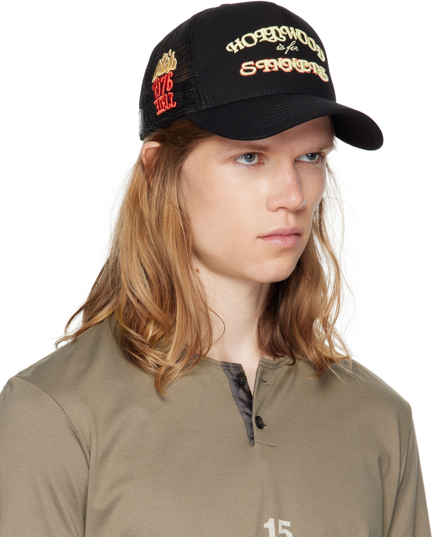 Kasket AMIRI AMIRI 'Sinners' Trucker Cap Sort | AMHATR1026, 1