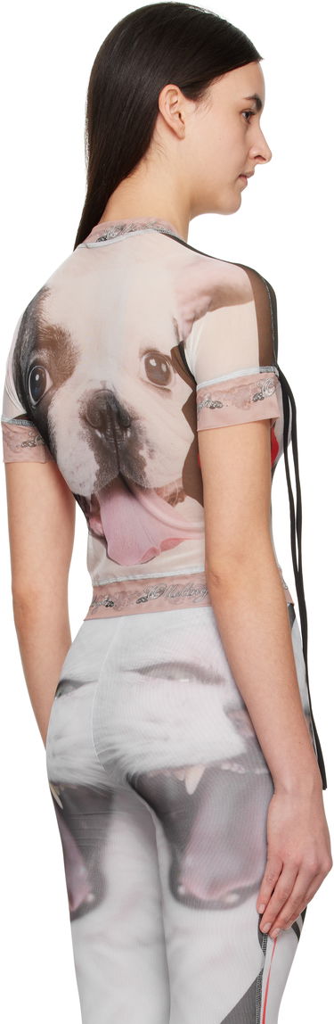 T-shirt Ottolinger Ottolinger Mesh Cat Graphic T-Shirt Beige | 10110040102, 2