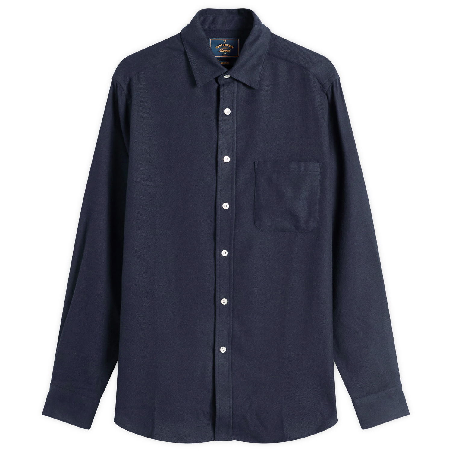 Skjorte Portuguese Flannel Teca Flannel Shirt, Size Small Mørkeblå | AW25072-NVY, 0