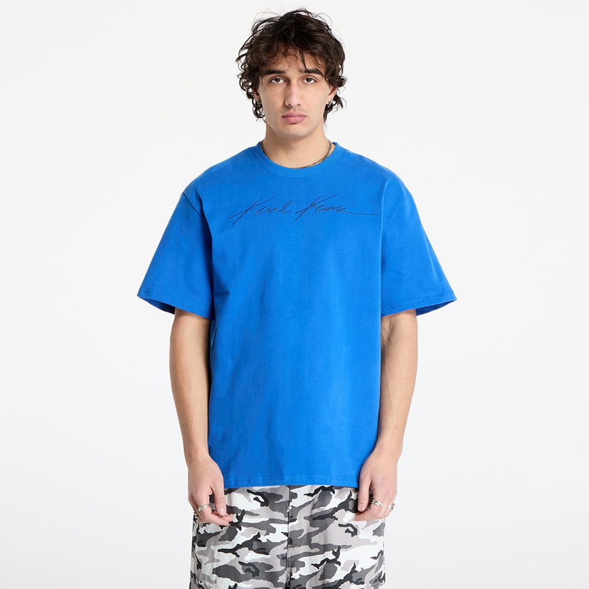 T-shirt Karl Kani Autograph Heavy Jersey Boxy T-shirt Blå | 60300193