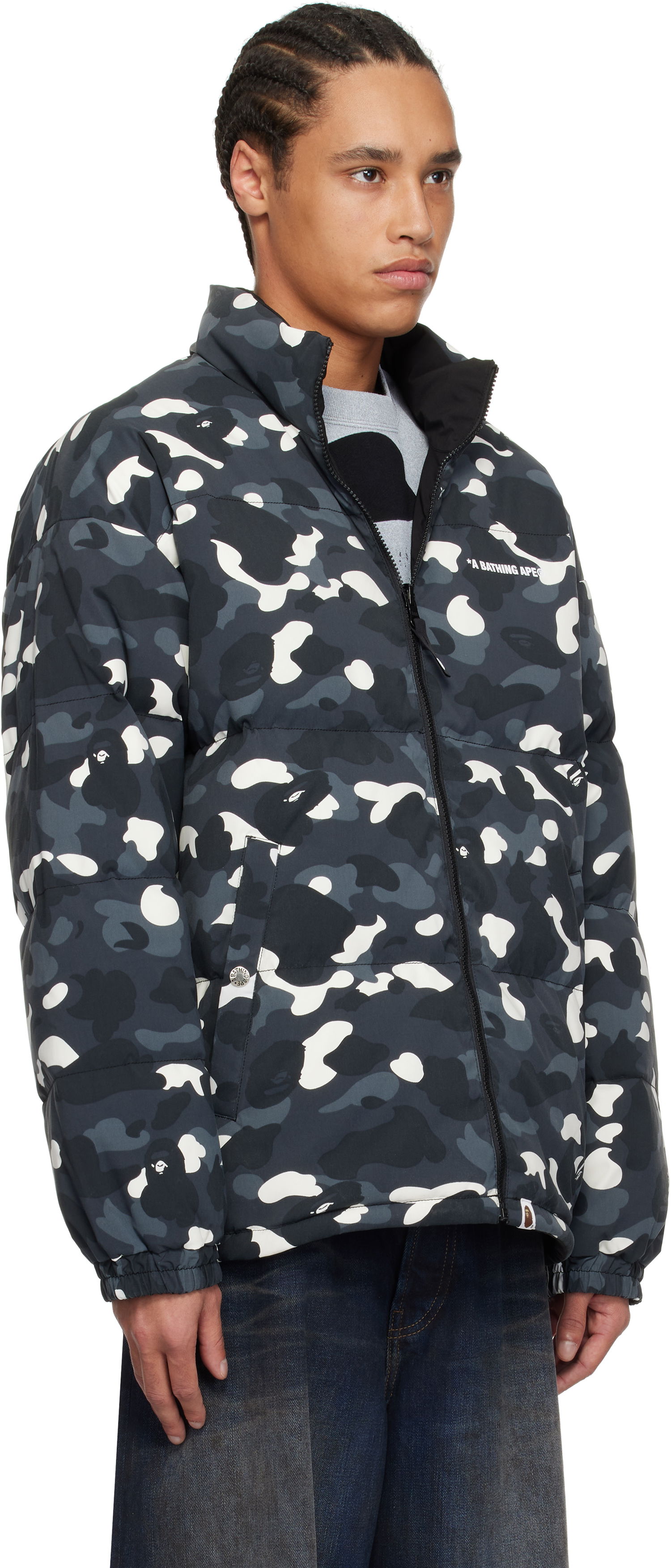 Puffer jakke BAPE A Bathing Ape City Camo Reversible Down Jacket Flerfarvet | 001DNK801008M, 1
