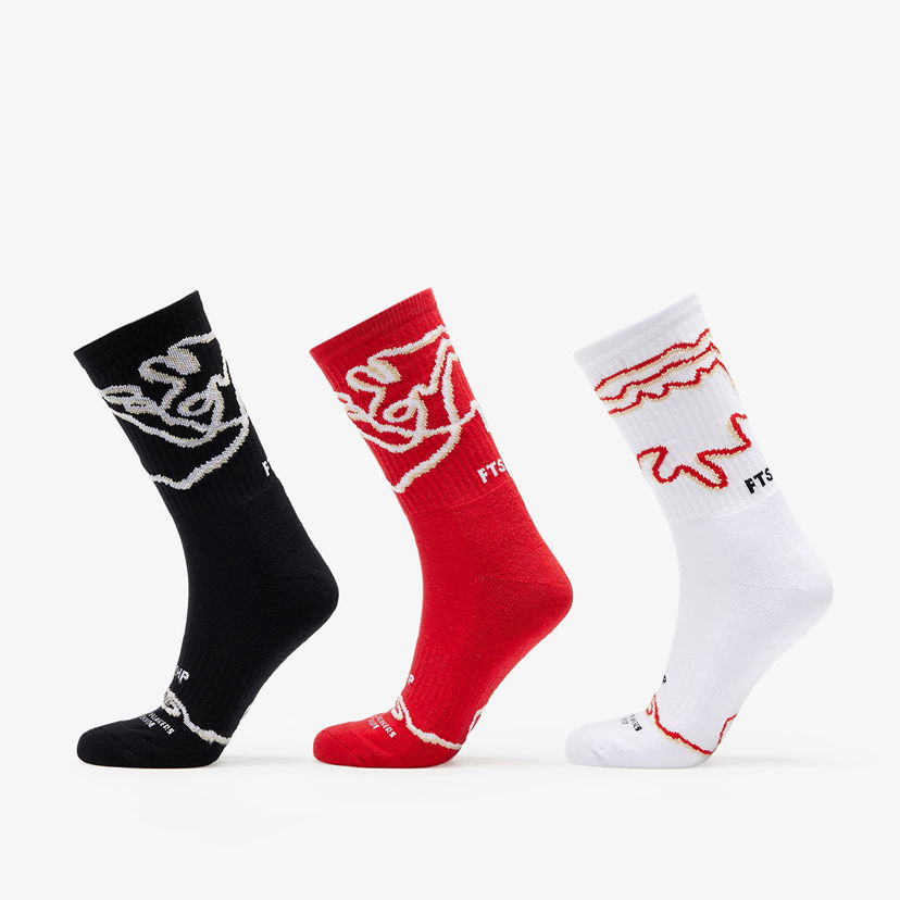 Sokker Footshop The Stripes Socks 3-Pack Flerfarvet | FTSHP_318