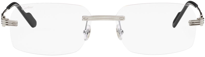 Solbriller Cartier Cartier Rectangular Eyeglasses Sort | CT0271S-005