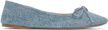 Tøj JW Anderson JW Anderson Calf Suede Print Ballerina Flats Blå | BL0031-LA0238, 0