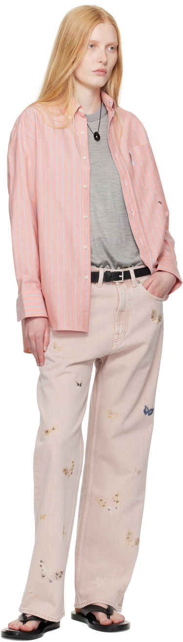 Jeans OUR LEGACY Our Legacy Third Cut Butterfly Embroidered Jeans Lyserød | M2255TRB, 3