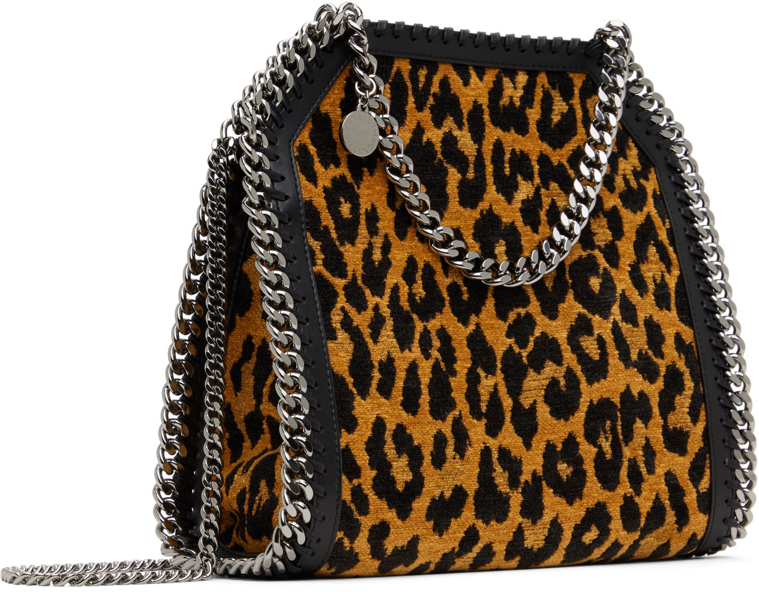 Skuldertaske Stella McCartney Leopard Print Mini Chain Bag Brun | 371223WP0494, 1