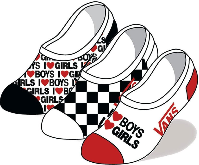 Sokker Vans Vans Boys Girls Canoodles 3-Pack No-Show Socks Flerfarvet | vn0a4dse4481