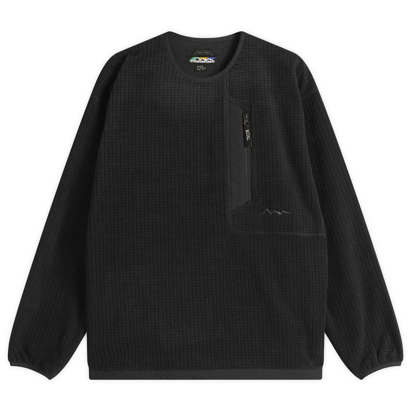 Sweatshirt Manastash Grid Fleece Crew Sweatshirt Sort | 7925230001-010