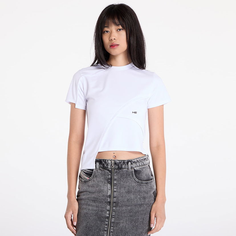 Crop top HELIOT EMIL Deconstructed Cropped T-Shirt Hvid | HE_W_09_024_PL03_WHT02