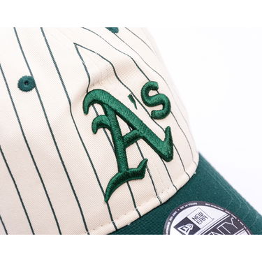 Kasket New Era Pinstripe 9TWENTY Adjustable Baseball Cap Oakland Athletics Beige | 60691239, 5