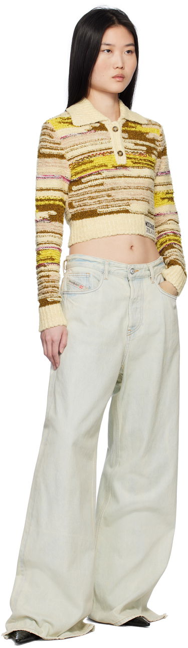 Sweater Moschino Moschino Jeans Cropped Pullover Polo Flerfarvet | 251K10922, 3