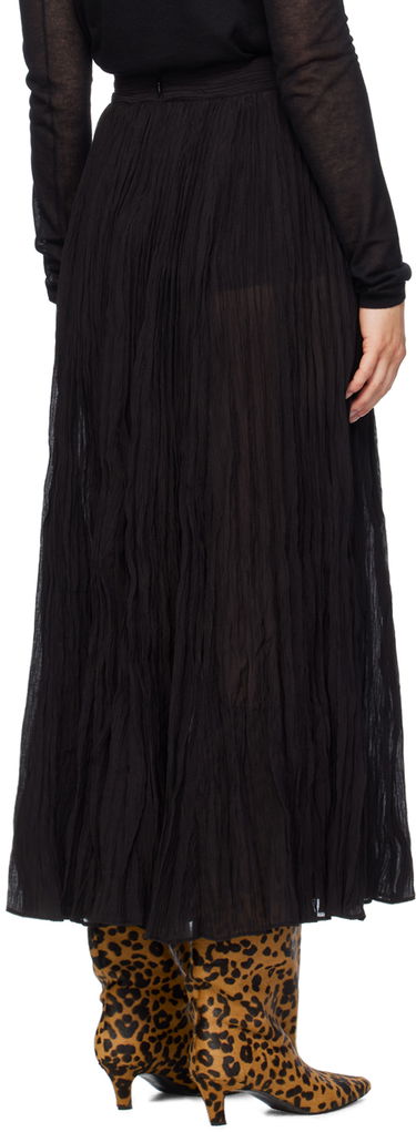 Nederdel TOTEME TOTEME Women's Crinkled Plissé Maxi Skirt Sort | 243-WRB0197-FB0200, 2