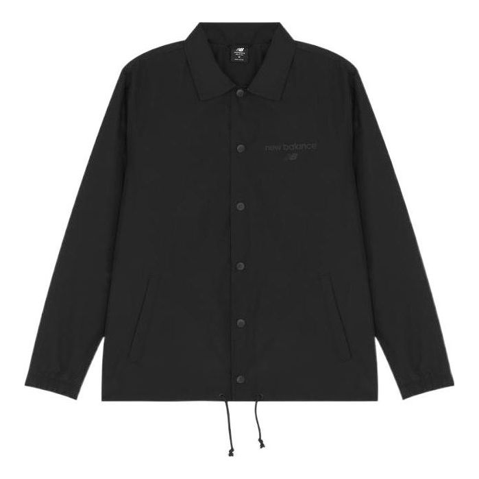 Vindjakke New Balance Classic Evergreen Coach Jacket Sort | AMJ21551-BK