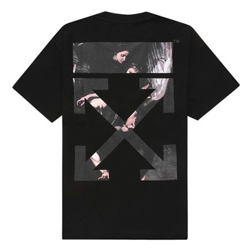 T-shirt Off-White Off-White Caravaggio Painting Arrows T-Shirt Sort | OMAA038G20JER0031088
