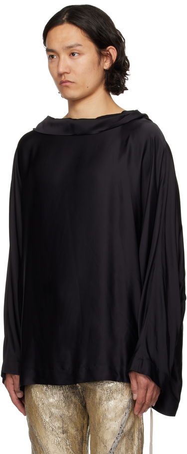 Sweater Rick Owens Rick Owens Hollywood Tunic Hoodie Sort | RR01E5702 SCH, 3