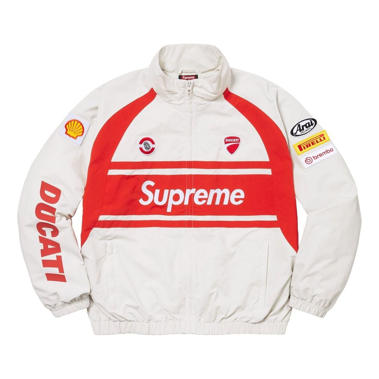 Vindjakke Supreme Supreme DUCATI Track Jacket Hvid | SUP-SS24-276, 0