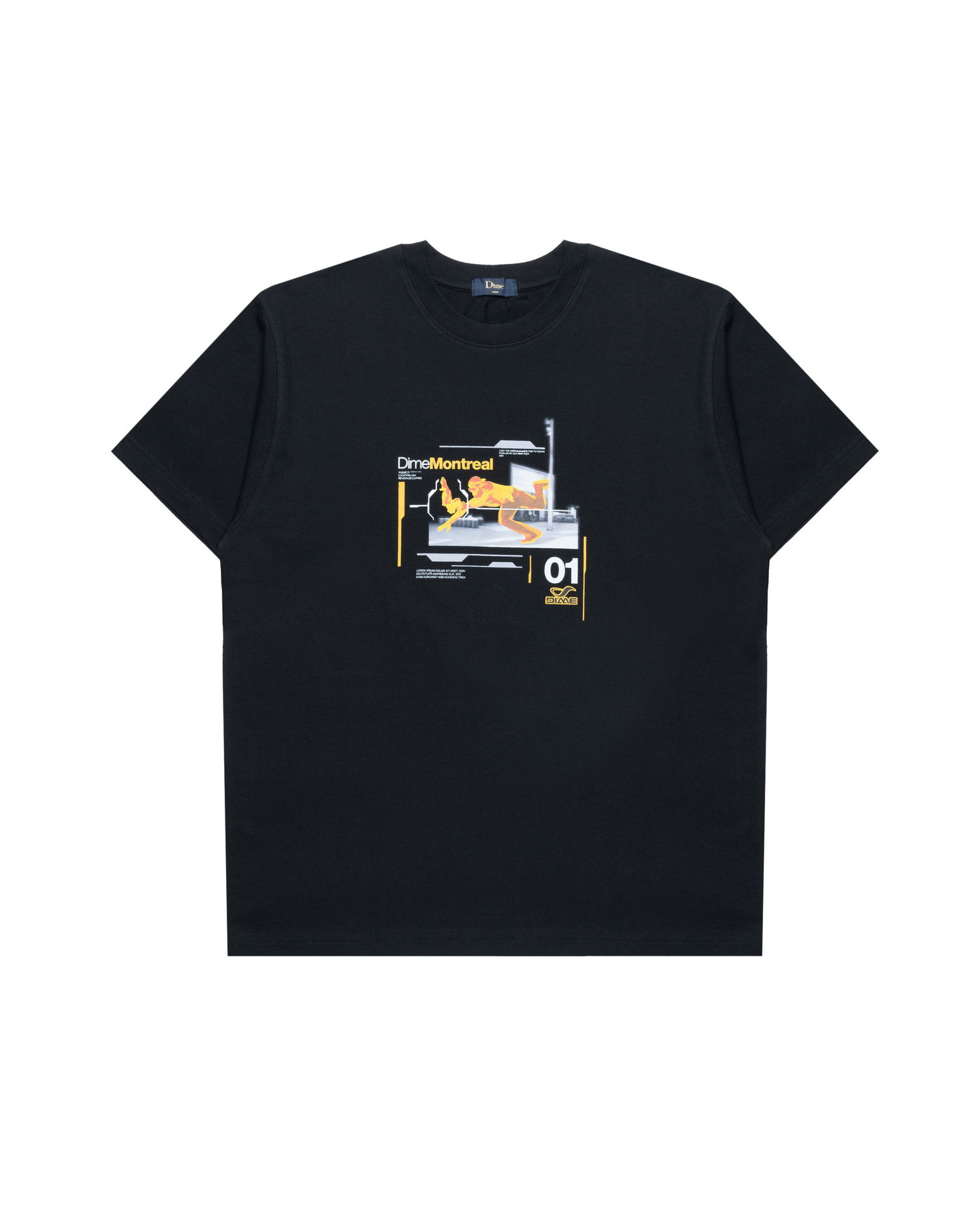 T-shirt Dime One Step Beyond Graphic Print T-Shirt Sort | DIMEHO2465BLK, 0