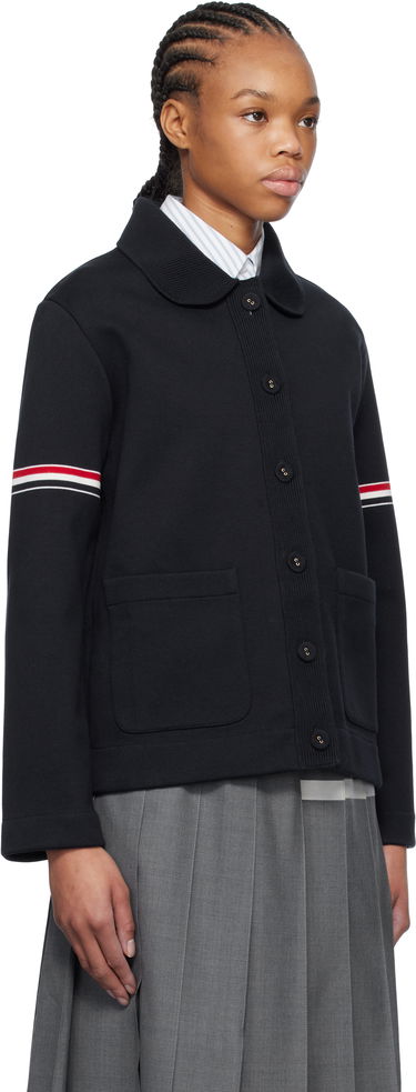 Sweater Thom Browne Thom Browne Cotton Loopback Work Jacket Mørkeblå | FKJ113A-Y3004, 1