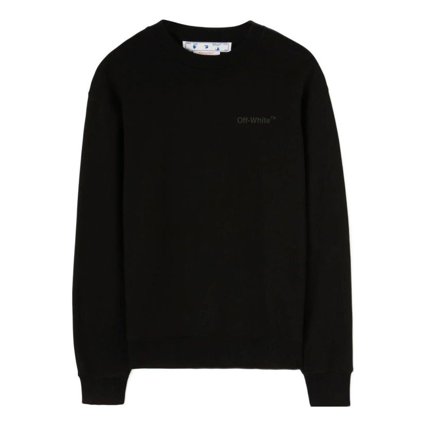 Sweater Off-White Printing Round Neck Sweatshirt Sort | OMBA057C99FLE0091010