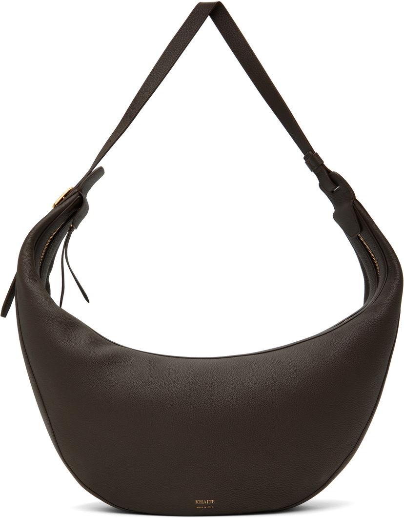 Skuldertaske Khaite KHAITE Augustina Leather Shoulder Bag Brun | H6014-914