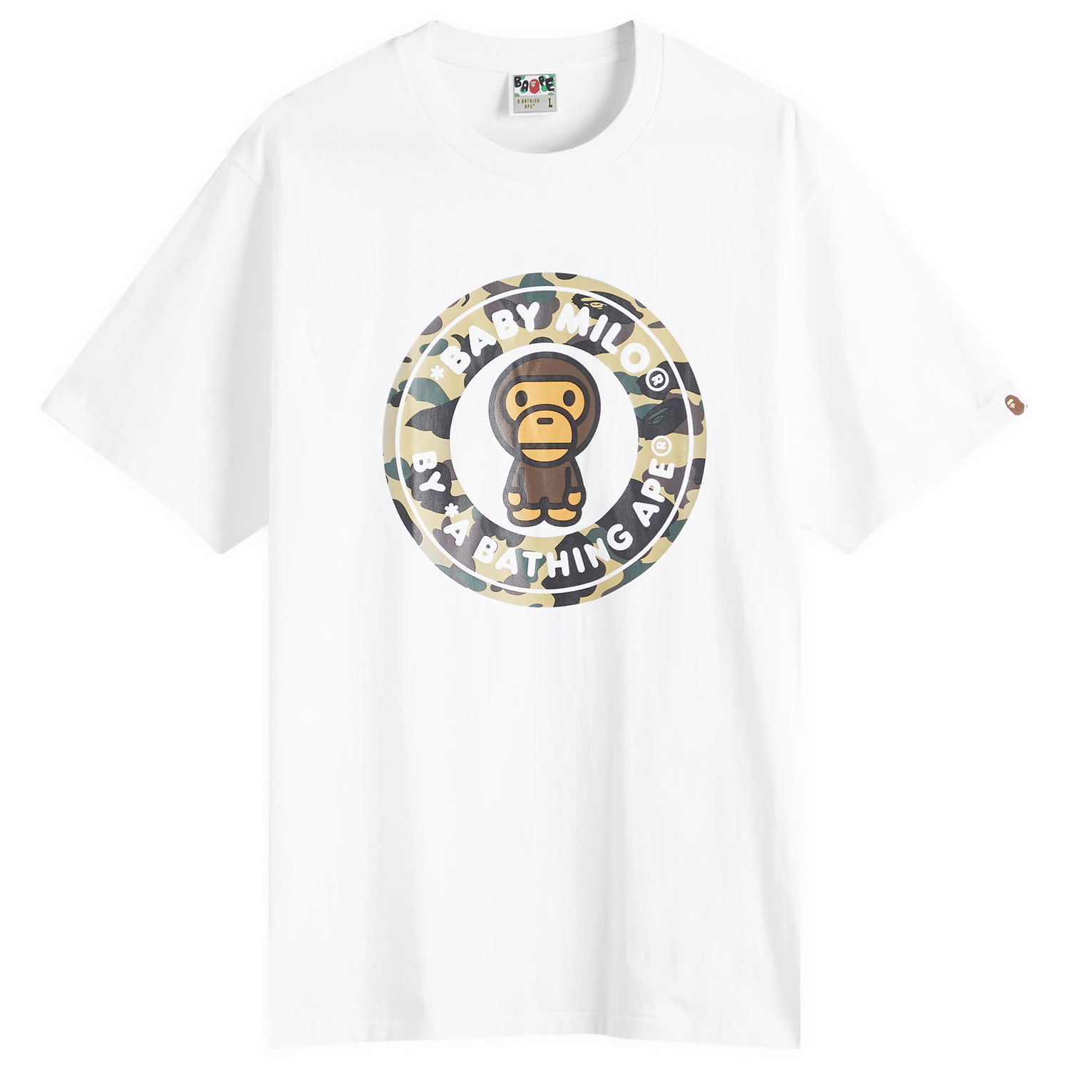 T-shirt BAPE Bathing Ape 1St Camoilo Busy Works T-Shirt, Size L Hvid | 002TEL301004M-WYL, 0