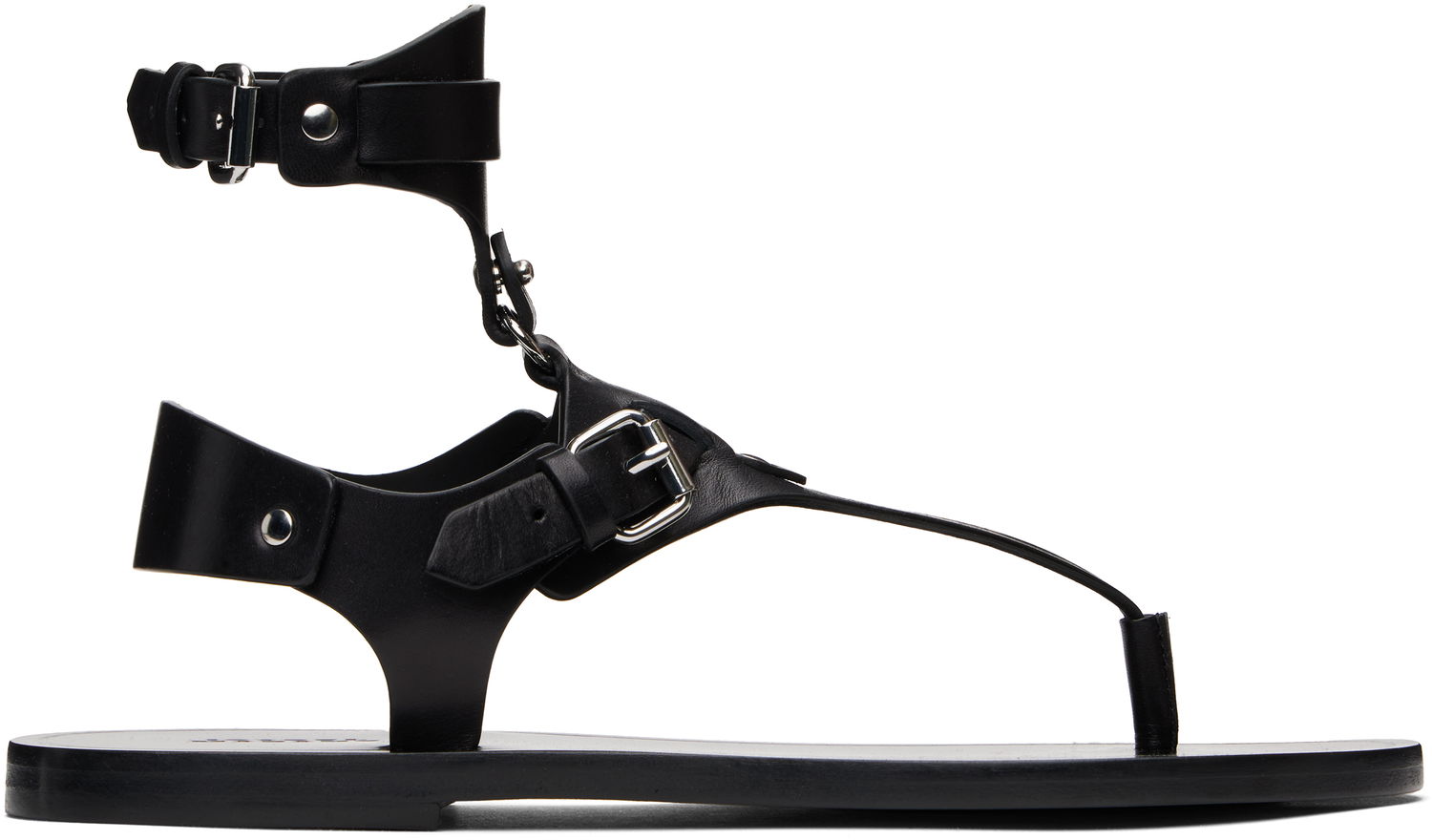 Sneakers og sko ISABEL MARANT Eveen Leather Thong Sandals Sort | SD0250FA-C2A02S, 0