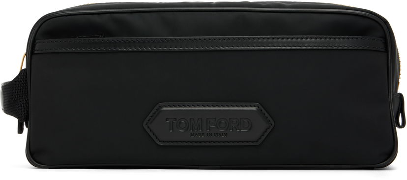 Rejsetaske Tom Ford Tom Ford Canvas Double Zip Toiletry Bag Sort | Y0369-TNY017G
