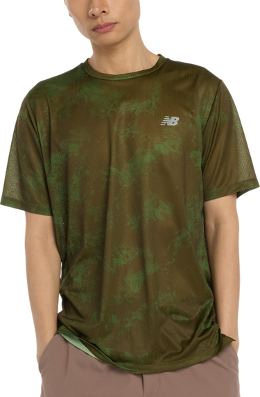 T-shirt New Balance Athletics Printed T-Shirt Grøn | mt53201-wdl, 0