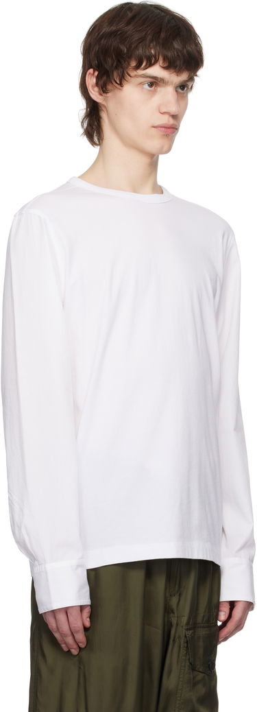 T-shirt Dries Van Noten Dries Van Noten Paneled Long Sleeve T-Shirt Hvid | 251-021106-1600, 1